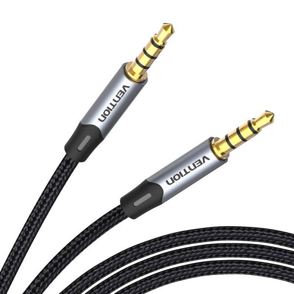 Cable Audio TRRS 35 mm mini lizdas Vention BAQHG 15 m pilka