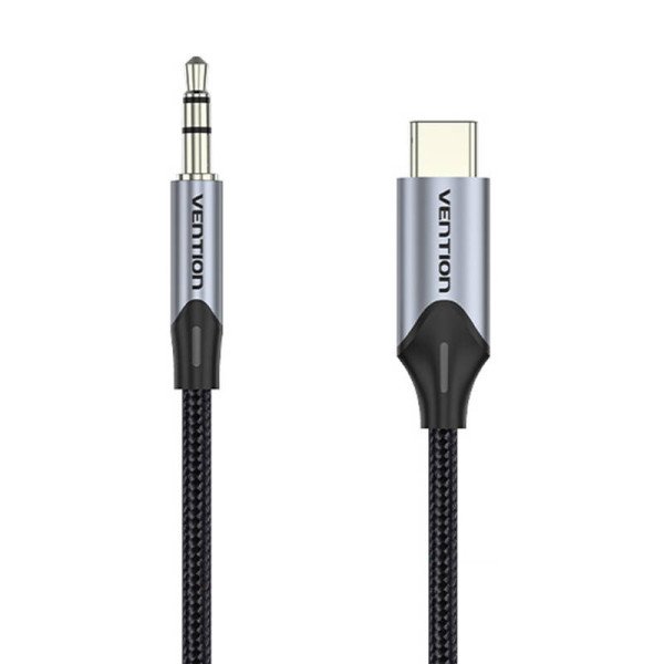 Kabelis Audio USB-C iki 35 mm mini lizdo 1 m juodas