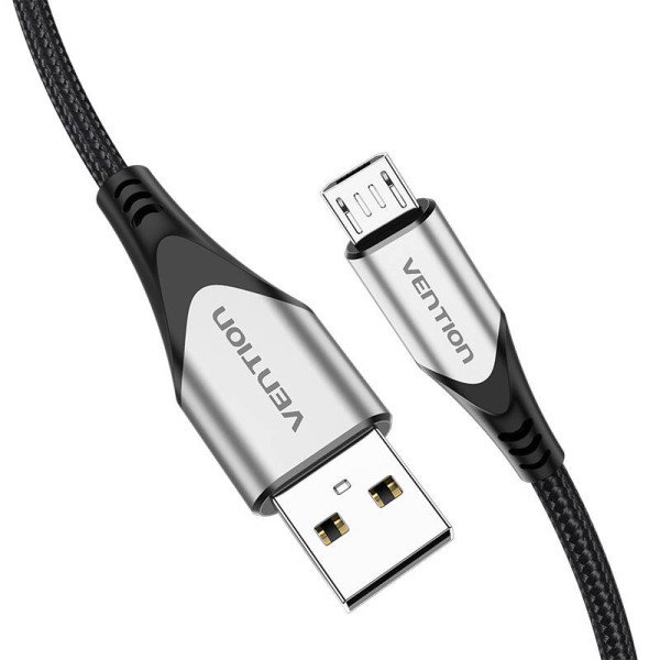 Laidas USB 20 A į Micro USB Vention COAHC 3A 025 m pilkas