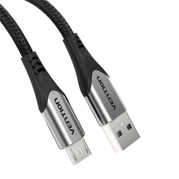 Laidas USB 20 A į Micro USB Vention COAHC 3A 025 m pilkas