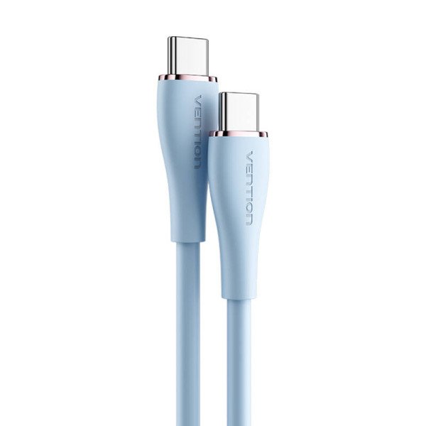 USB-C 20 į USB-C laido ventiliacija TAWSG 15 m PD 100 W mėlynas silikonas
