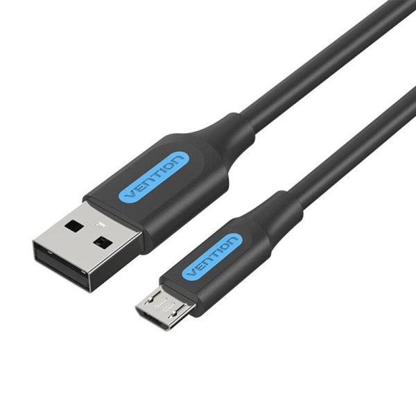 Kabelis USB 20 A į Micro USB Vention COLBD 3A 05m juodas