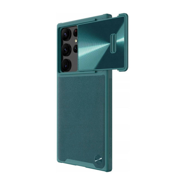 Nillkin CamShield Leather S dėklas skirtas Samsung Galaxy S23 Ultra Exuberant Green
