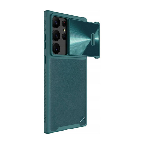 Nillkin CamShield Leather S dėklas skirtas Samsung Galaxy S23 Ultra Exuberant Green