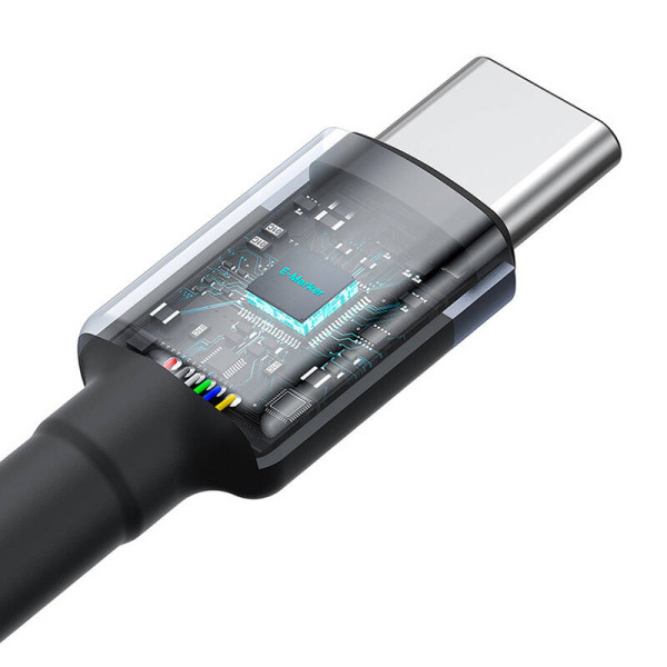 Kabelis Baseus Cafule USB-C į USB-C 100W 1m 2 vnt raudona juoda pilka juoda