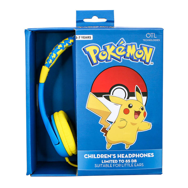 Laidinės ausinės vaikams OTL Pokemon Pikachu mėlynai geltonos