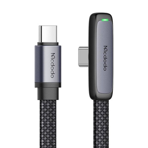 90 laipsnių kabelis USB-C į USB-C Mcdodo CA-3360 65 W 12 m juodas