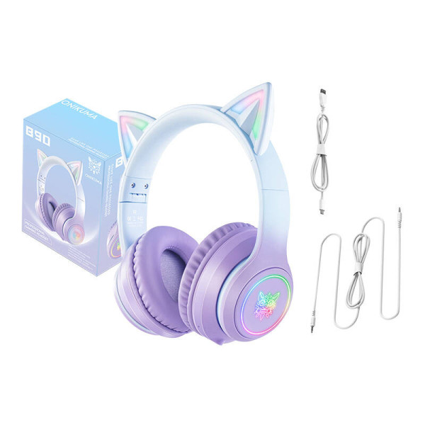 ONIKUMA B90 ​​žaidimų ausinės mėlyna / violetinė