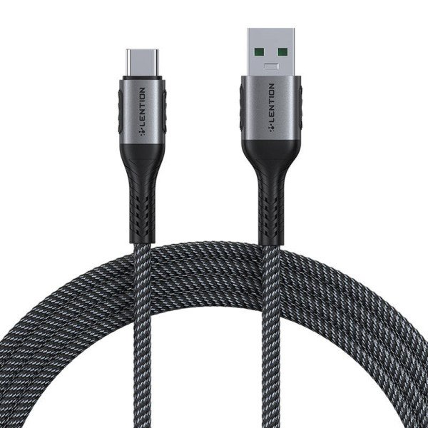 USB-A 31 į USB-C Greito įkrovimo laidas Lention CB-ACE-6A1M 6A 10Gbps 1m juodas