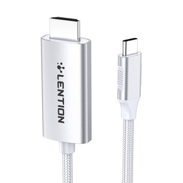 Lention CU707 USB-C į HDMI 20 laidas 4K60Hz 1Gbps 3m sidabras