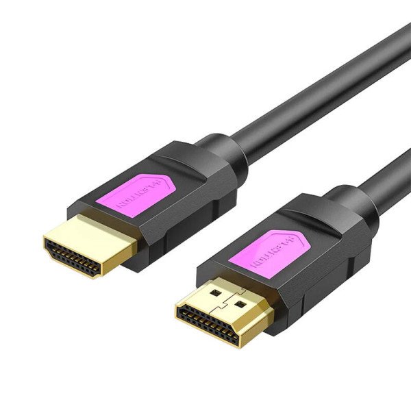 Lention VC-HH20 HDMI 4K didelės spartos prie HDMI 20 kabelis 18Gbps PVC 05 m juodas