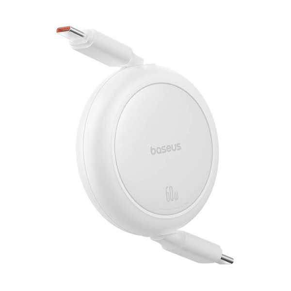 Baseus Free2Pull Mini USB-C į USB-C USB laidas 60 W 1 balta