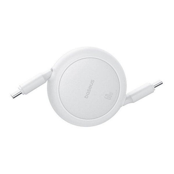 Baseus Free2Pull Mini USB-C į USB-C USB laidas 60 W 1 balta