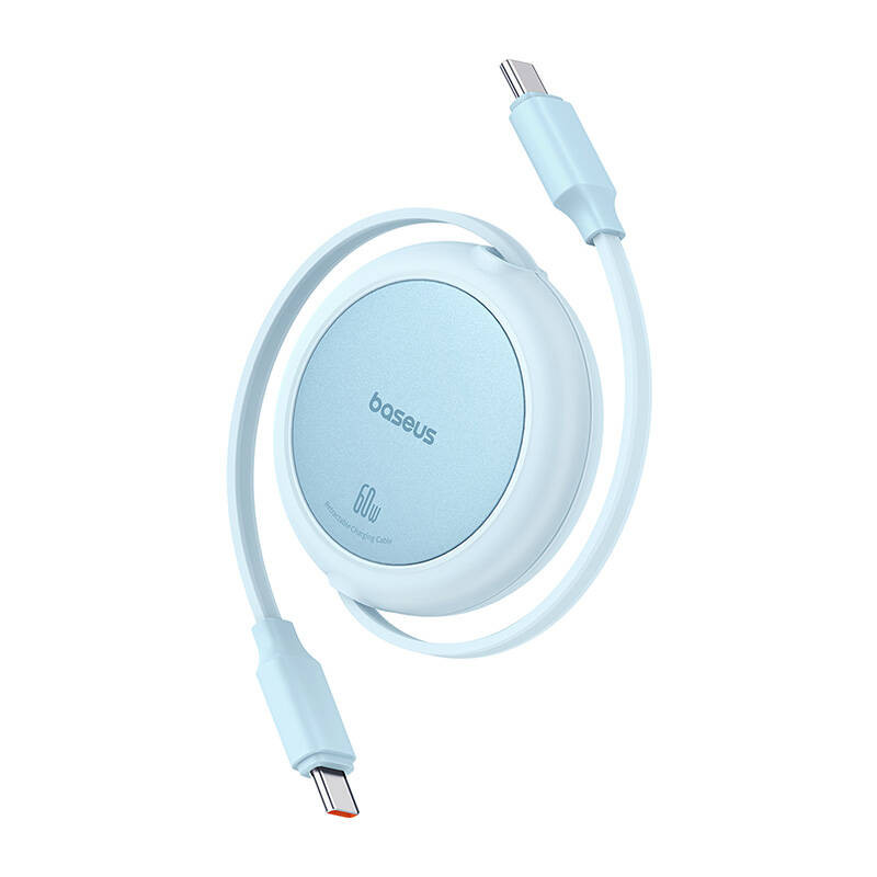 Baseus Free2Pull Mini USB-C į USB-C 60 W USB laidas 1 m mėlynas Baseus Free2Pull Mini USB-C į USB-C 60 W USB laidas 1 m mėlynas