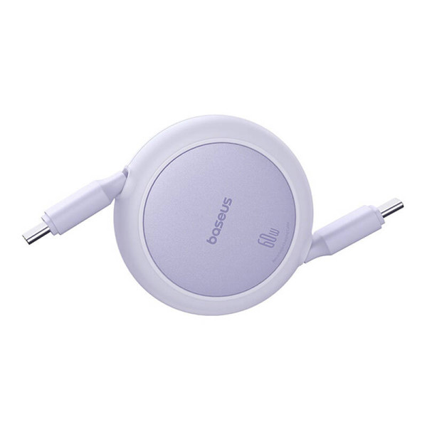Baseus Free2Pull Mini USB-C į USB-C 60 W USB laidas 1 m violetinė