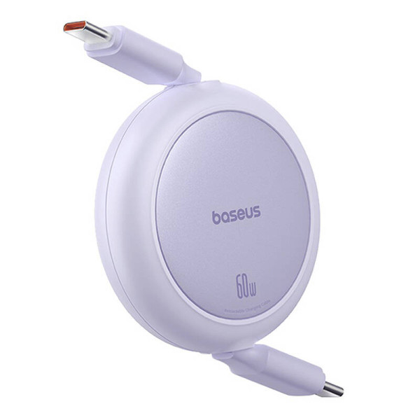 Baseus Free2Pull Mini USB-C į USB-C 60 W USB laidas 1 m violetinė