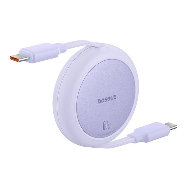 Baseus Free2Pull Mini USB-C į USB-C 60 W USB laidas 1 m violetinė