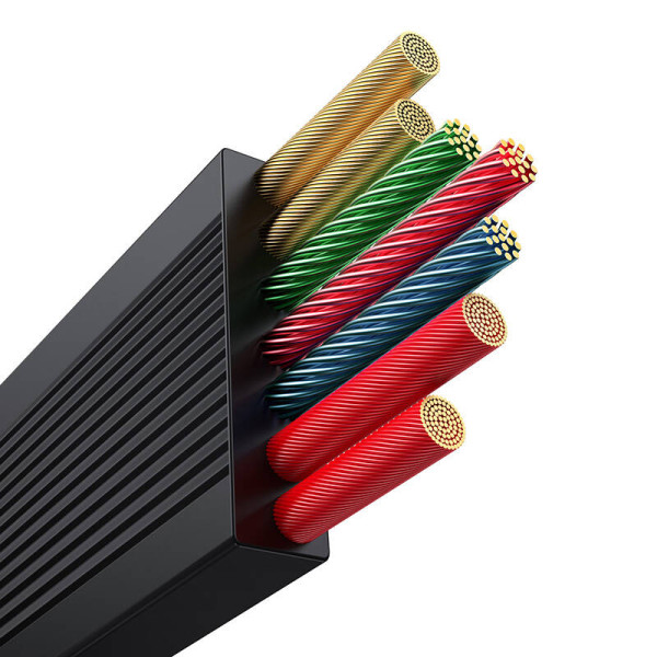 „Trys viename“ „Baseus Free2Draw“ USB į M+L+C 100 W laidas 11 m juodas