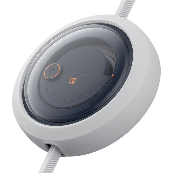 Trys viename „Baseus Free2Draw“ USB į M+L+C 100 W laidas 11 m baltas