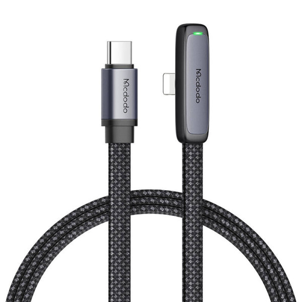 Mcdodo CA-3350 USB į USB-C kampinis kabelis 12 m juodas