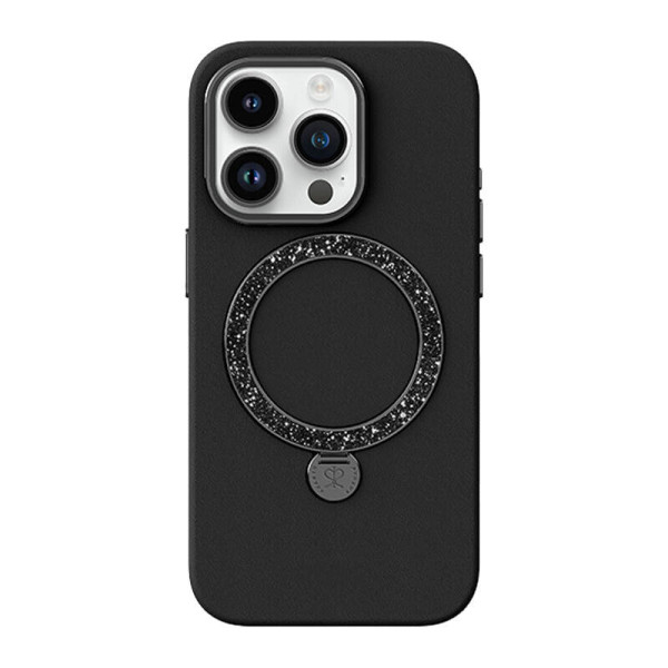 Telefono dėklas Joyroom Dancing Circle PN-15L2 Iphone 15 Pro juodas be pakuotės