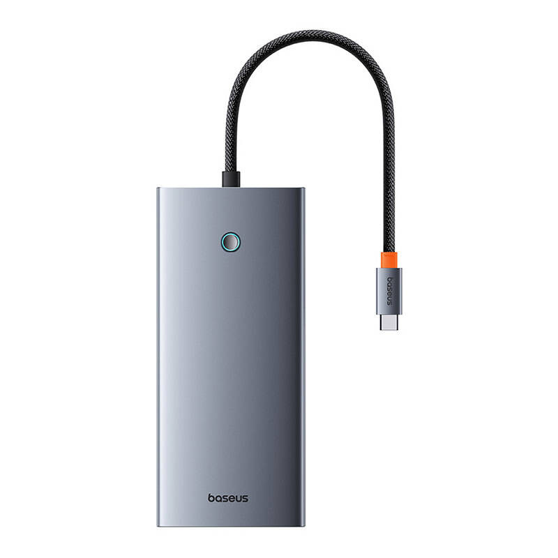 Hub 13in1 Baseus PortalJoy USB-C prie HDMI+DP+VGA+C+USB+PD+RJ45+SD/TF+35 mm pilka Hub 13in1 Baseus PortalJoy USB-C prie HDMI+DP+VGA+C+USB+PD+RJ45+SD/TF+35 mm pilka
