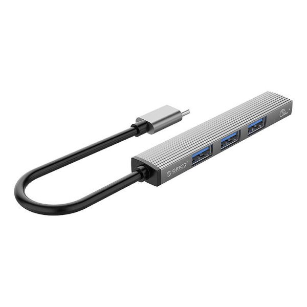 Orico USB į USB 30 + 3x USB 20 šakotuvo adapteris pilkas