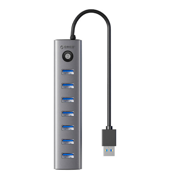 Orico CL7U USB-C į 7x USB 30 šakotuvo adapteris pilkas