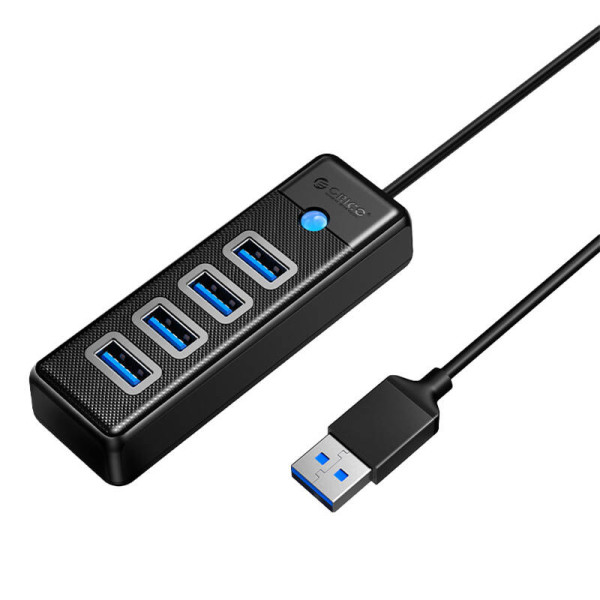 Orico Hub USB iki 4x USB 30 5 Gbps 015 m juoda