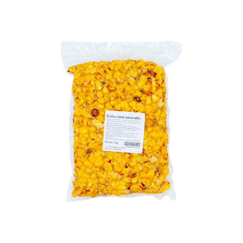 Šutinti vakuumuoti kukurūzai naturalūs 1kg