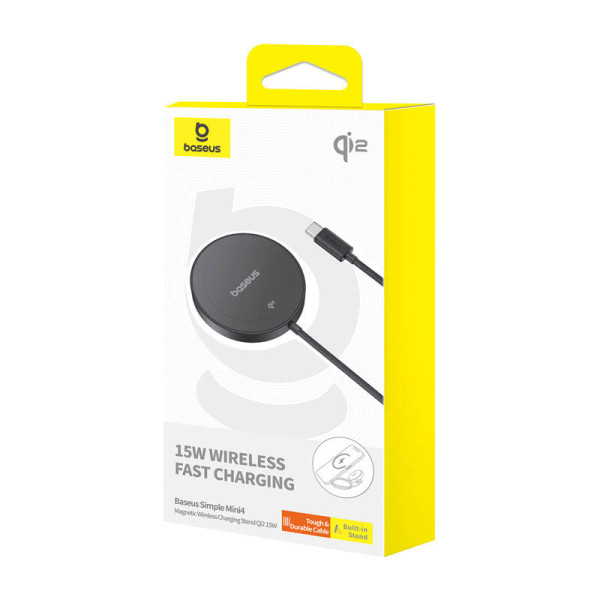 „BaseUS Simple Mini4 15W“ įkrovimo stovas juodas