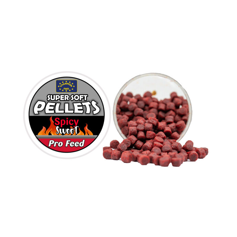 Champion Feed Super minkštos granulės 9mm SPICY SWEET