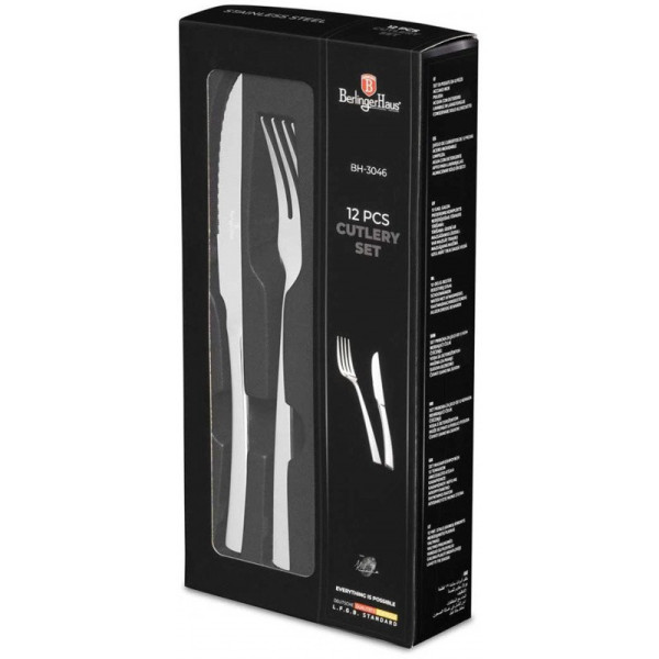 12 Dalių Stalo Įrankių Rinkinys Berlinger Haus BH-3046 Silver
