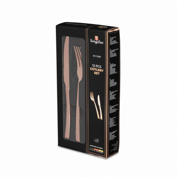 Stalo Įrankių Rinkinys Berlinger Haus BH-3088 Rose Gold 12 Dalių