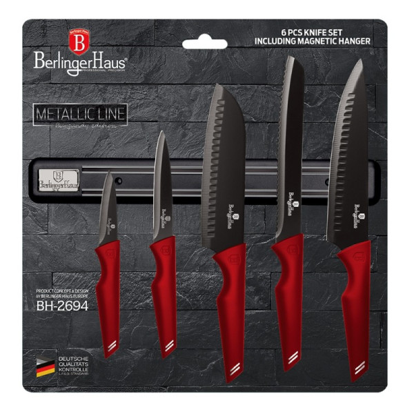 Peilių Rinkinys Berlinger Haus Burgundy BH-2694 6 Dalių