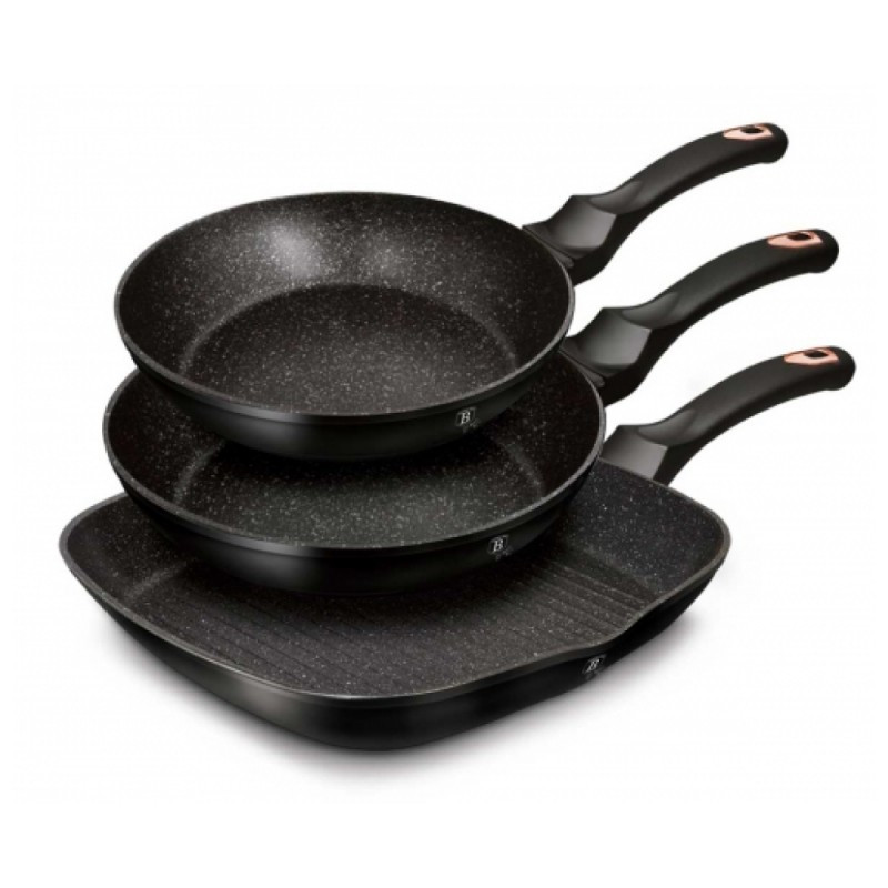 Keptuvių Rinkinys Berlinger Haus BH-6156 Black Rose 3vnt