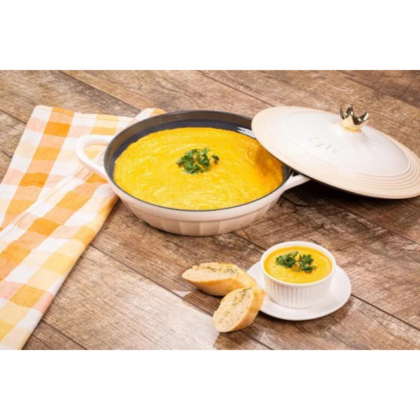 Apvalus emaliuotas ketaus puodas ZY14KI