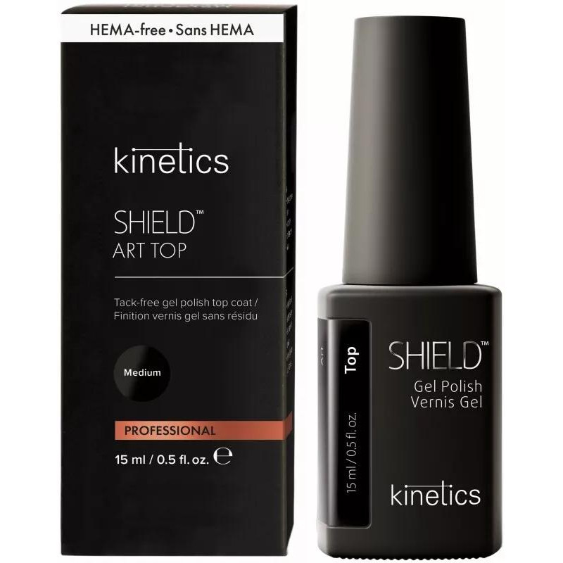 *Viršutinis gelinio nagų lako sluoksnis SHIELD Art Top KGPTT, 15 ml