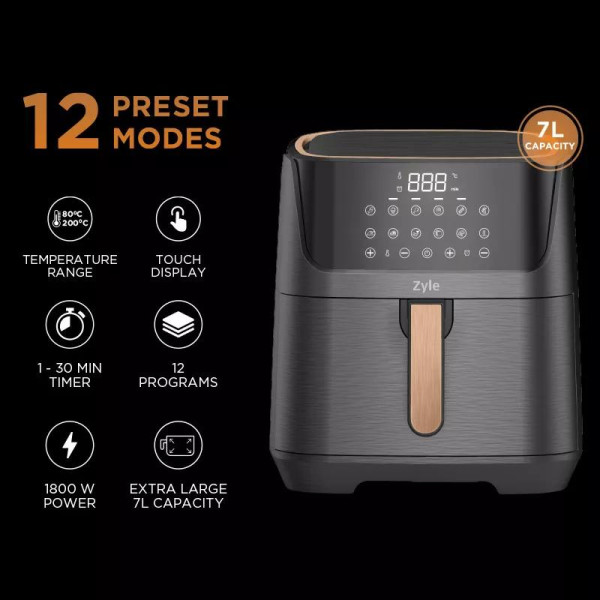 Karšto oro gruzdintuvė Zyle ZY885RAF