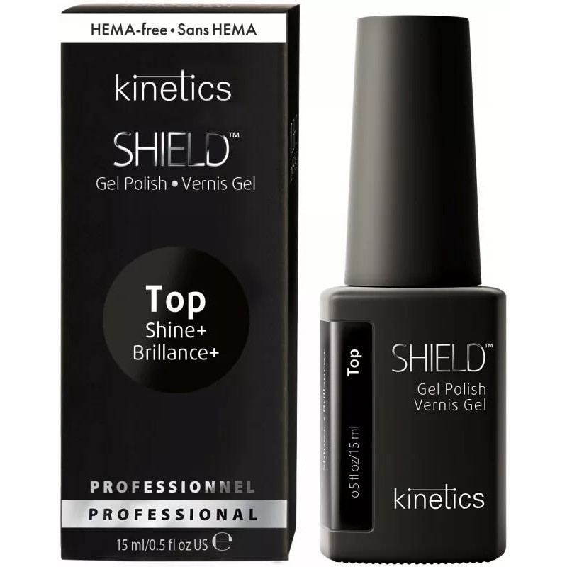 *Viršutinis gelinio nagų lako sluoksnis SHIELD Shine+ Top KGPTTC, 15 ml