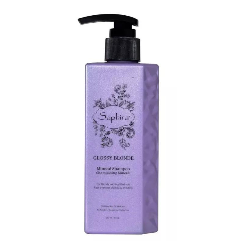 Šampūnas Glossy Blonde Mineral Shampoo SAFGBS2, šviesiems plaukams, 250 ml