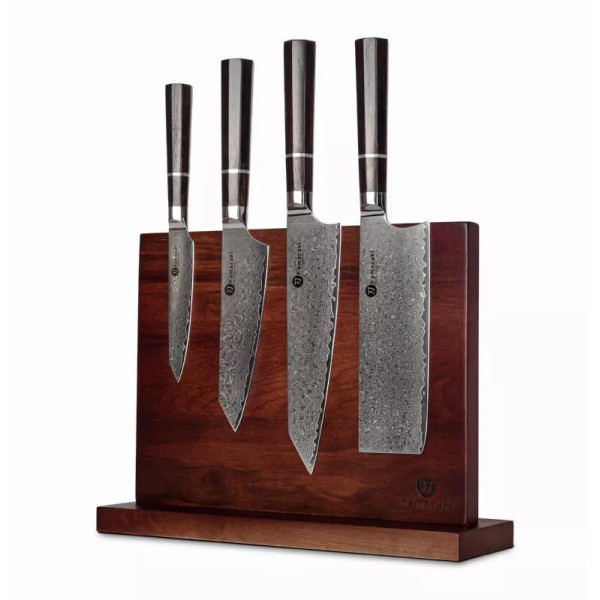 Damasko plieno peilių rinkinys su stovu KAMAZAKI KZI002SET