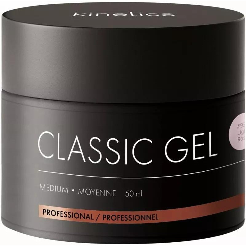 Gelis nagų priauginimui Classic Gel Medium Light Rose KCGMLR50, 50 ml