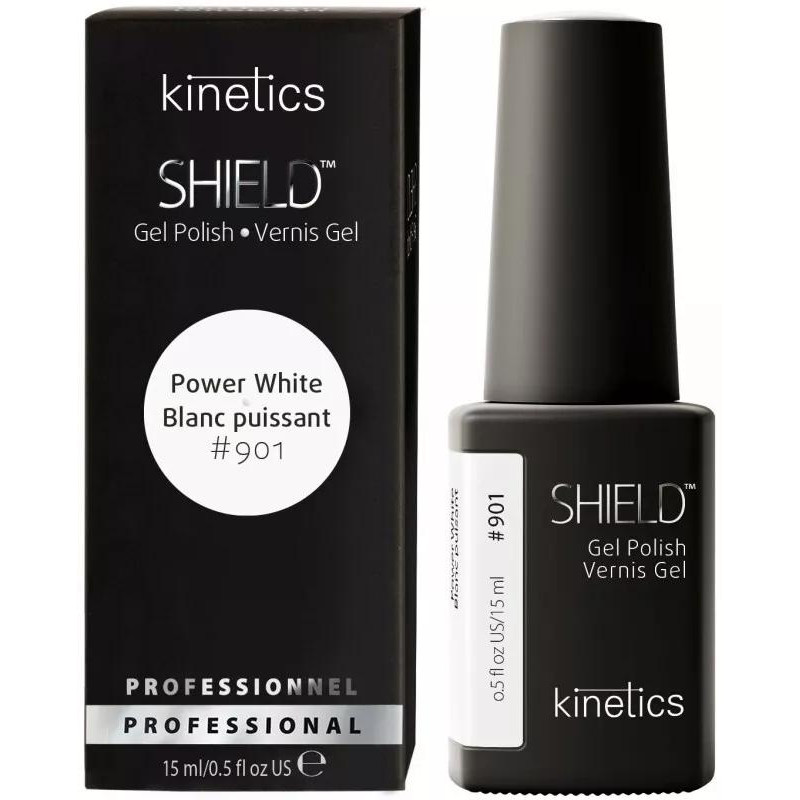 Gelinis nagų lakas SHIELD 901 Power White KGP901N, 15 ml