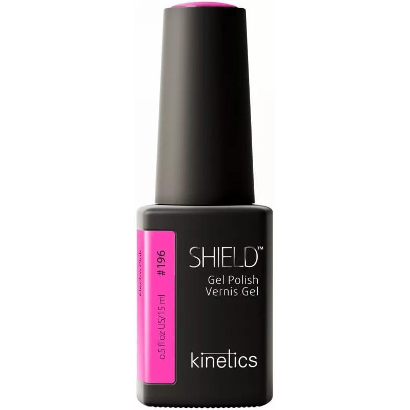 Gelinis nagų lakas SHIELD 196 Electro Pink KGP196N, 15 ml