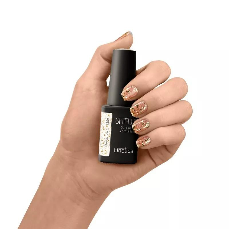 Gelinis nagų lakas SHIELD 259 Goldy KGP259N, 15 ml
