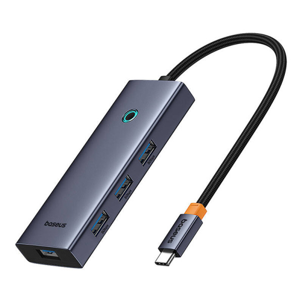 Hub 5in1 Baseus UltraJoy 5-Port 4xUSB 30 PD pilka