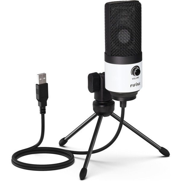 Fifine K669BW studijinis mikrofonas baltas