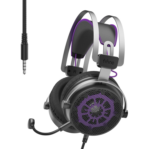 Fifine H18 žaidimų ausinės juodos