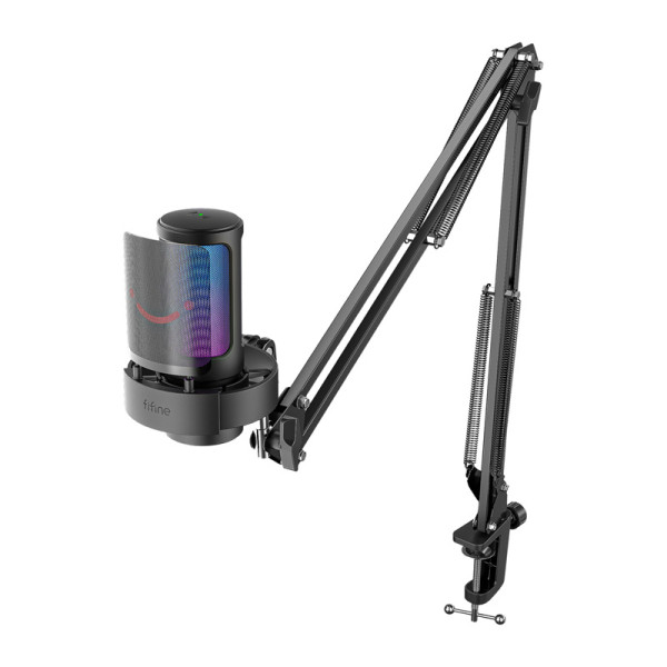 Fifine A8T kondensacinis mikrofonas su rankena juodas
